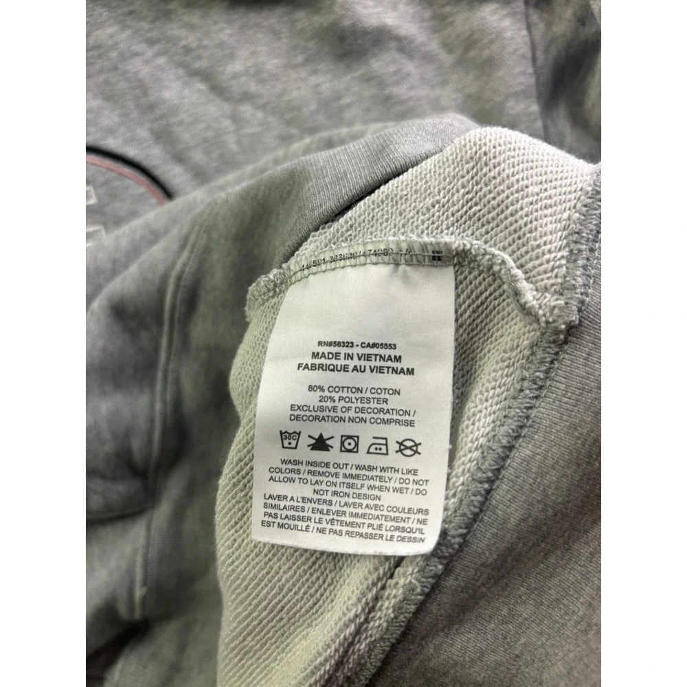 Nike Hoodie Mens Small Gray‎ Embroidered Oval Logo Pullover Fleece Sweatshirt